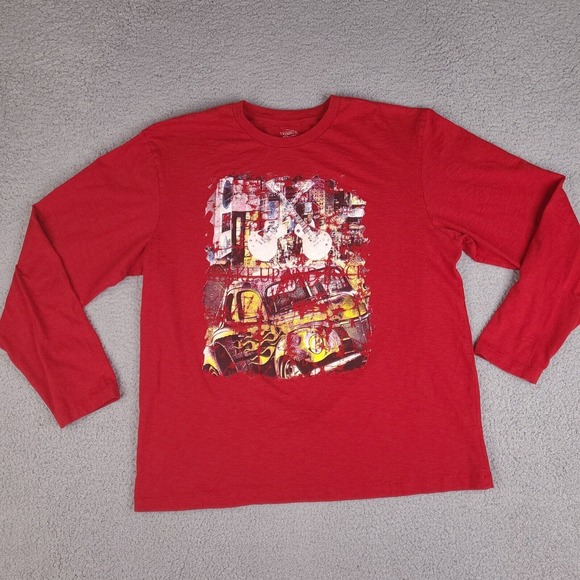 Cremieux T-Shirt Mens XL‎ Red Long Sleeve Make Up And Rock (See Description) - Picture 1 of 14